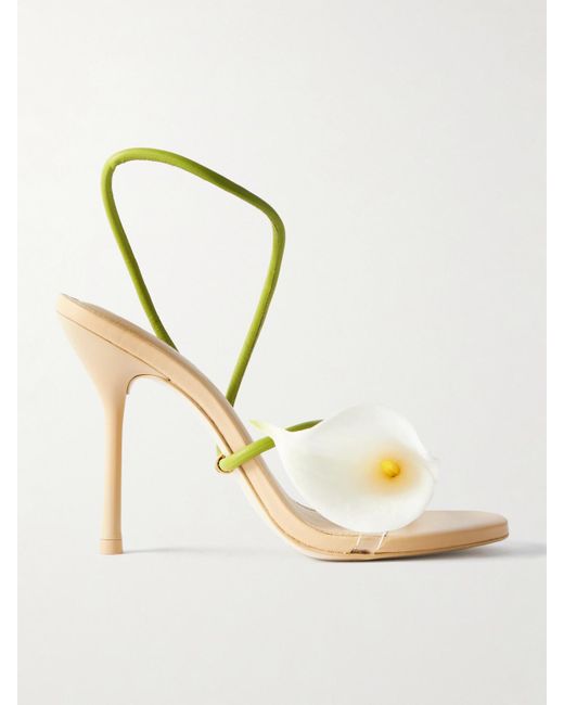 Cult Gaia Metallic Cassidy Pvc-Trimmed Leather Sandals