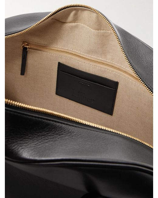 Liffner Black Bowling Schultertasche Aus Leder Mit Verzierung