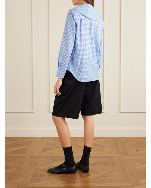 Comme des Garçons Blue Gingham Cotton-Poplin Shirt