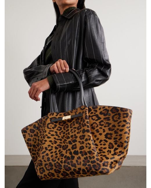 DeMellier London Brown New York Große Tote Aus Veloursleder Mit Leopardenprint