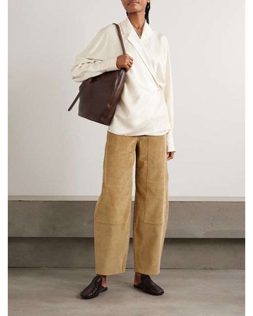 Co. Natural Tton-Rduroy Barrel-Leg Pants