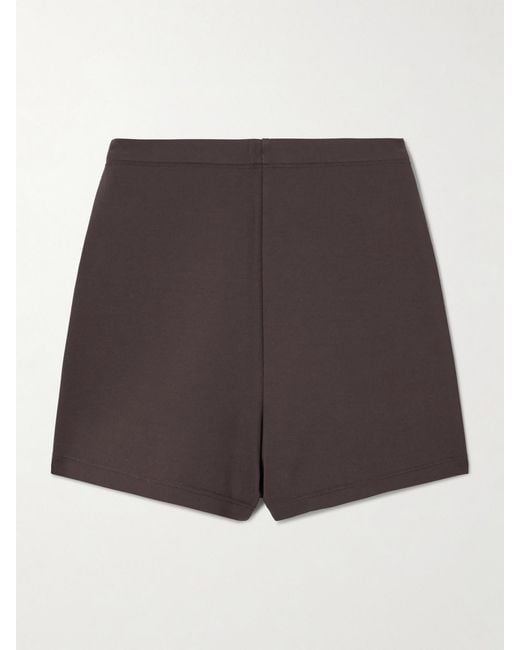 Rick Owens Gray Dirt Bolan Stretch-Jersey Shorts