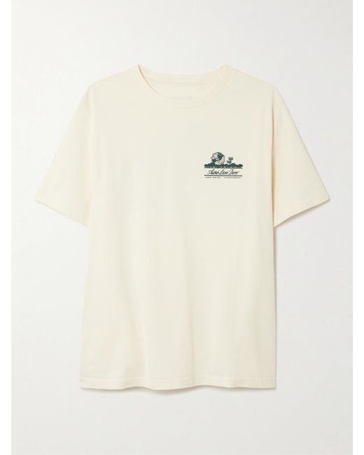 Aimé Leon Dore Natural Unisphere Printed Cotton-Jersey T-Shirt