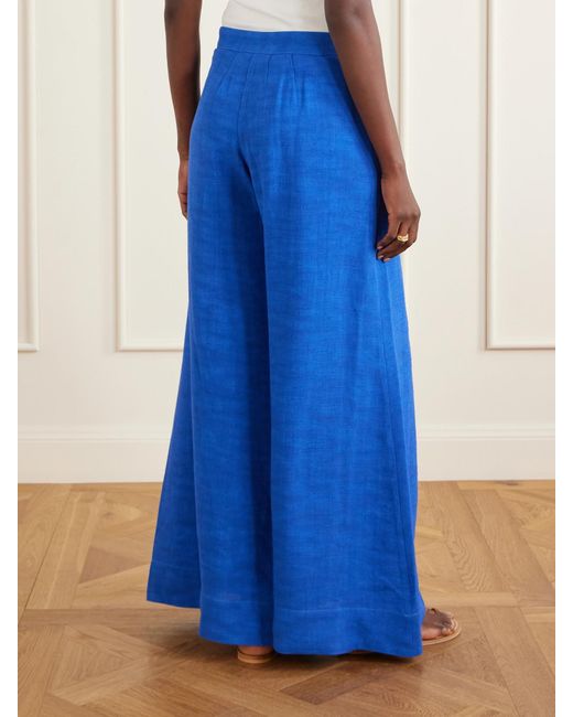 Lisa Marie Fernandez Blue Canvas Wide-Leg Pants