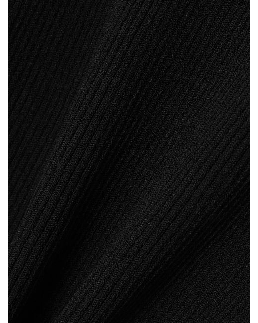 Alaïa Black Ribbed-Knit Turtleneck Bodysuit