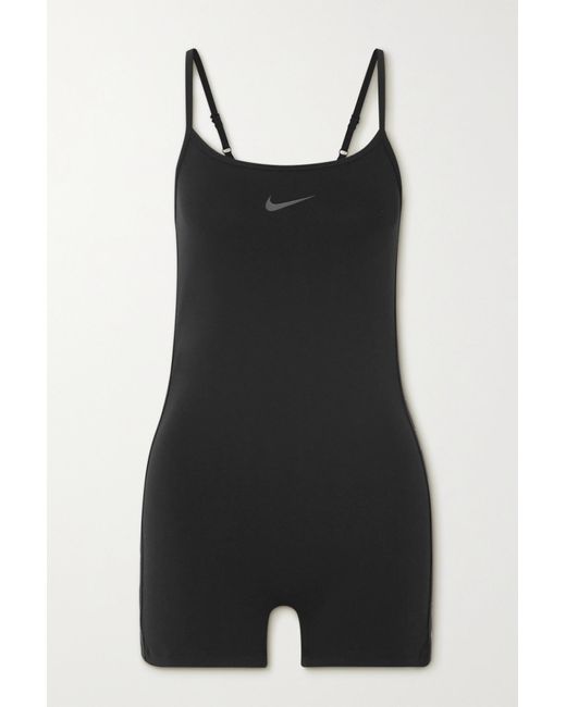 Nike Tapetrimmed Printed Stretchcotton Jersey Jumpsuit in Black Lyst