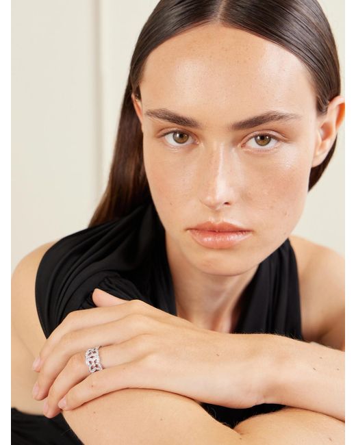 De Beers London Natural Lotus By De Beers 18-Karat Diamond Ring