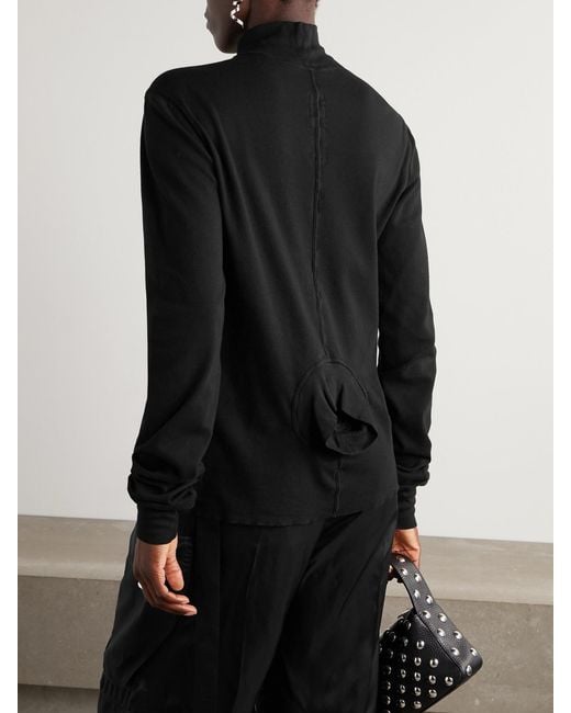 Rick Owens Black Cotton Sweater
