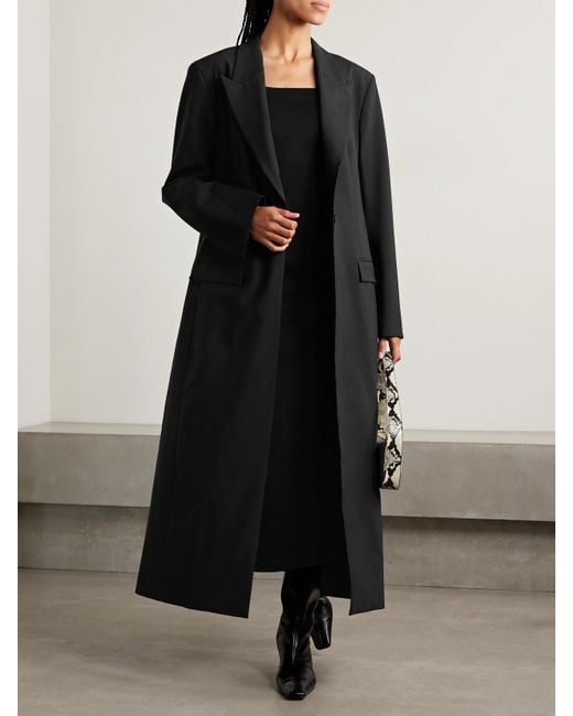 Esse Studios Black Classico Recycled-Crepe Coat