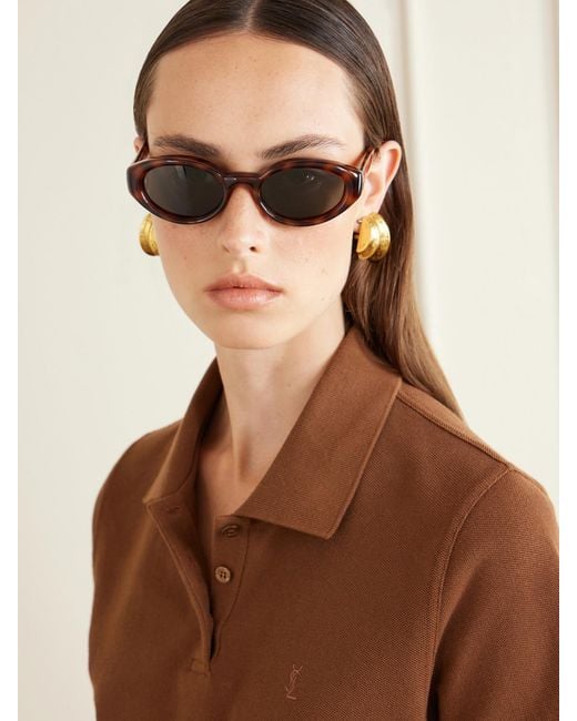 Saint Laurent Multicolor Sl 567 Plump Cat-Eye Injected Sunglasses