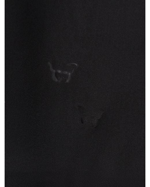 Kiki de Montparnasse Black Cutout Silk-Organza Straight-Leg Pants
