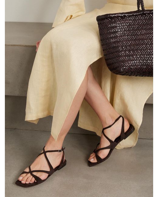 Jimmy Choo Brown Ayla Suede Sandals