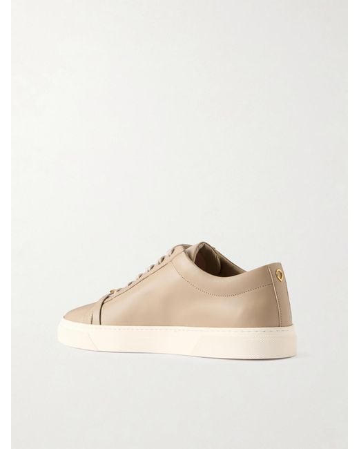 JENNIFER CHAMANDI Natural Embellished Leather Sneakers