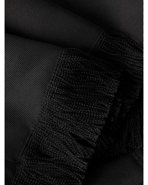 FFORME Black Emory Fringed Satin Tank