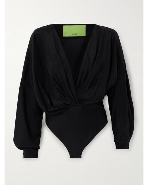 GAUGE81 Black Nabi Body Aus Seidensatin