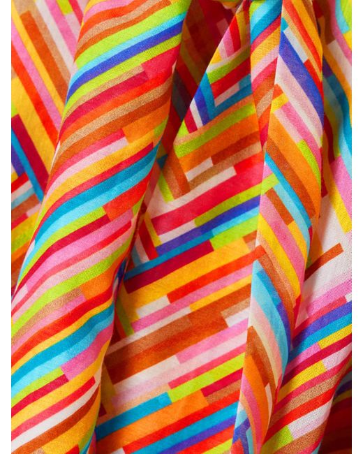 Missoni Orange Mare Kaftan Aus Voile Aus Einer Baumwoll-Seidenmischung Mit Schluppe