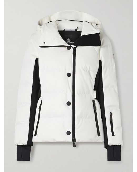 Moncler Black Guyane Hooded Quilted Down Ski Jacket