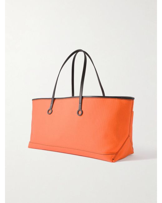 J.W. Anderson Orange Anchor Leather-Trimmed Canvas Tote
