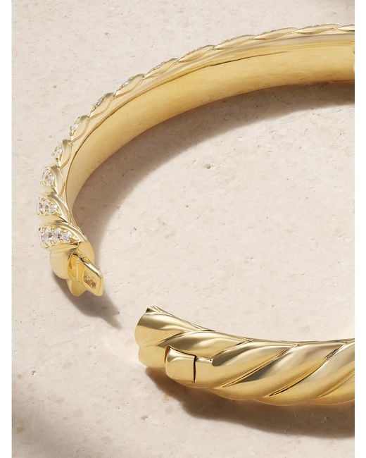 David Yurman Natural Sculpted Cable 18-Karat Diamond Bracelet