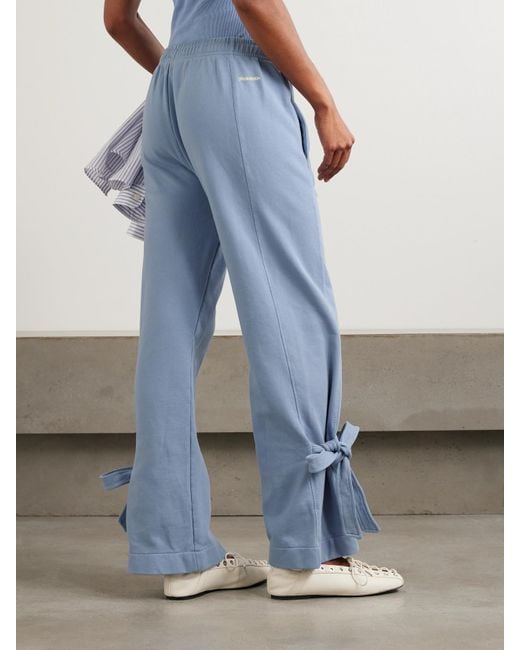J.W. Anderson Blue Jogginghose Mit Geradem Bein Aus Baumwoll-Jersey Mit Knoten