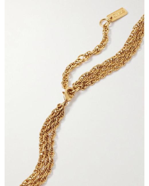 Chloé White And-Tone, Crystal And Faux Pearl Necklace