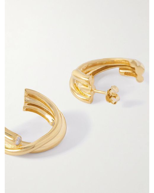 Completedworks Metallic Ohrringe Aus Recyceltem-Vermeil Mit Cubic Zirkonia