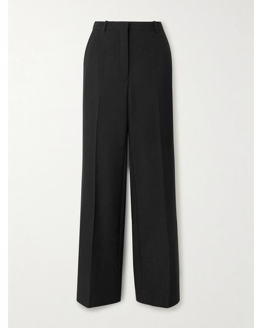 Calvin Klein Black Etna Wool Wide-Leg Pants
