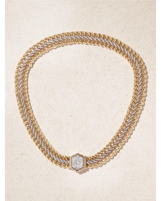 Lucy Delius Natural Medusa 14-Karat Recycled Diamond Necklace