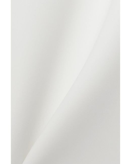 Maticevski White Victoire Draped Crepe Gown