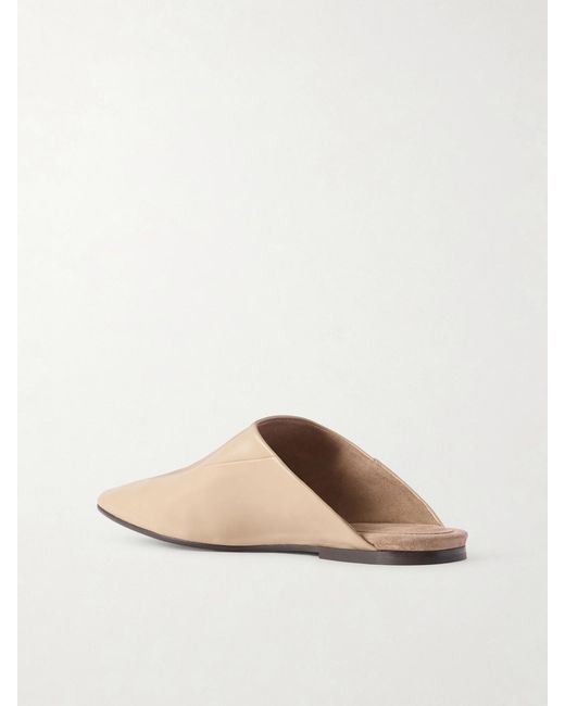 Brunello Cucinelli White Leather Slip-Ons