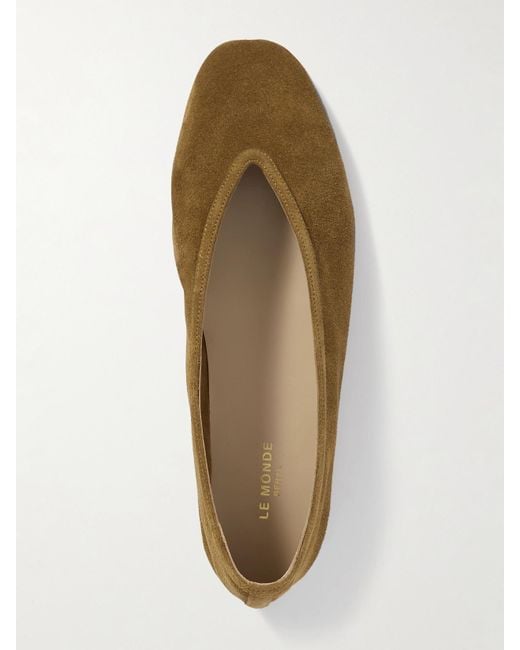 Le Monde Beryl Brown Luna Suede Ballet Flats