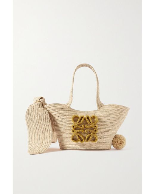LOEWE Basket Bag Raffia/Leather Natural/Tan Mini Bag New Japan