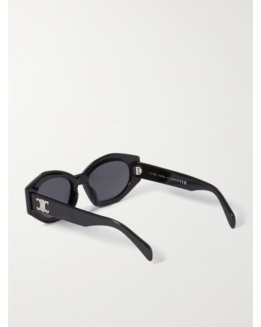 Céline Black Triomphe Cat-Eye Acetate Sunglasses