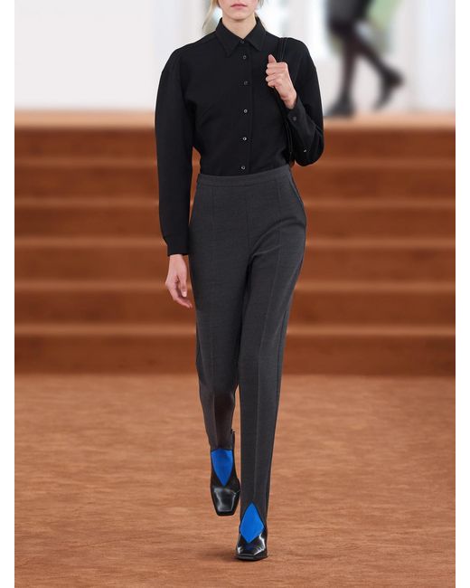 Jil Sander Blue Wool-Blend Twill Shirt