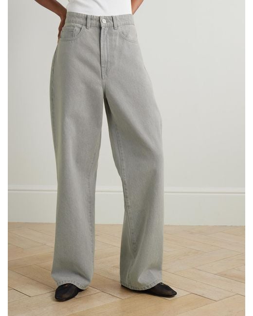 Rohe Gray High-Rise Wide-Leg Jeans