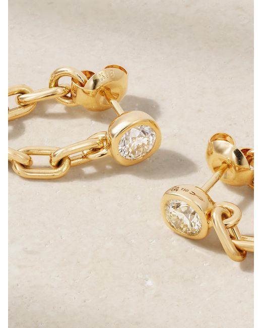 UNIFORM OBJECT Natural Chain Ohrringe Aus 18 Karat Mit Diamanten