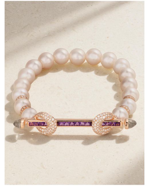 Bracelet En Or Rose 18 Carats (750/1000) Et Pierres Multiples Chakra ANANYA en coloris Natural