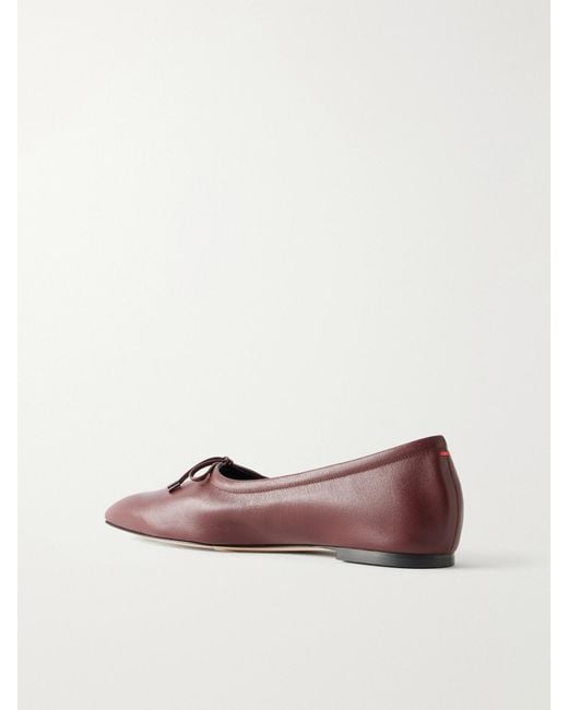 Aeyde Brown Nomi Leather Ballet Flats
