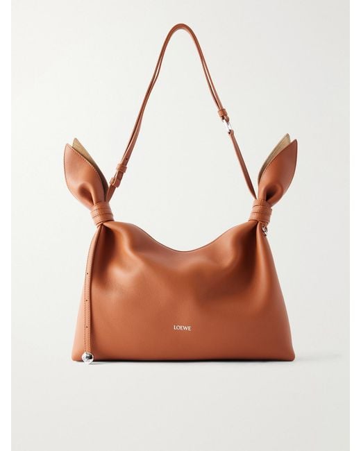 Loewe Brown Scarf Medium Knotted Leather Shoulder Bag