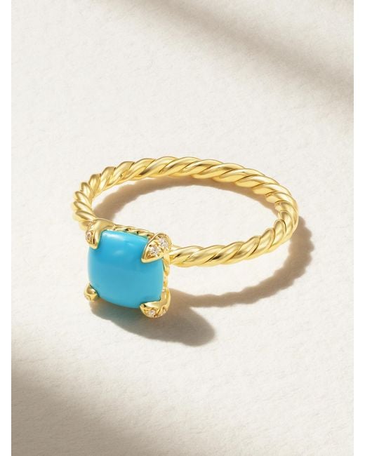 David Yurman Blue Châtelaine18-Karat, And Diamond Ring