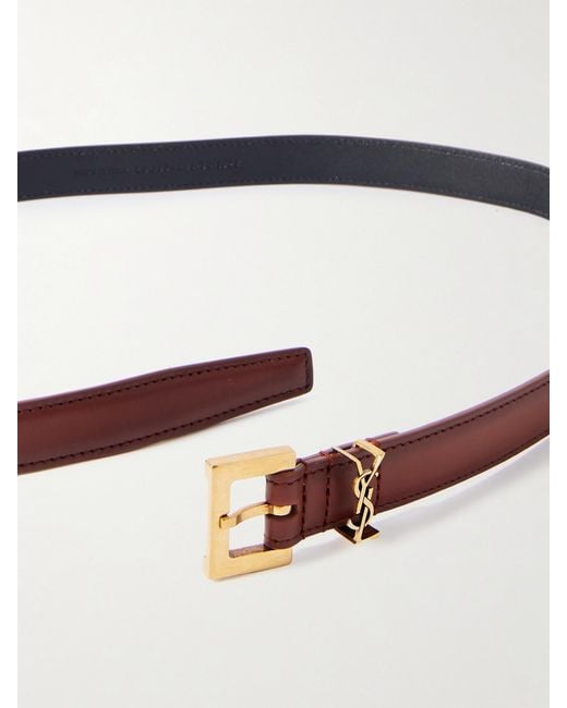 Saint Laurent Brown Leather Belt