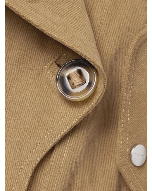 Isabel Marant Natural Oana Fleece-Trimmed Cotton-Twill Jacket