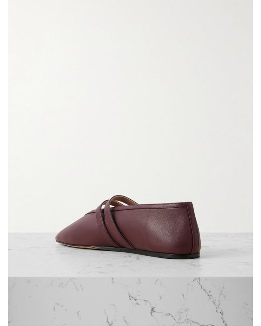 Le Monde Beryl Claudia Leather Mary-Jane Ballet Flats in Brown | Lyst
