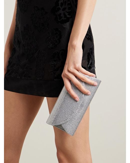 Judith Leiber Gray Taylor Clutch Aus Satin Mit Kristallen