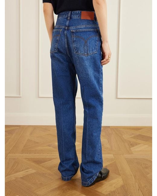 Studio Nicholson Blue Barra Mid-Rise Straight-Leg Jeans