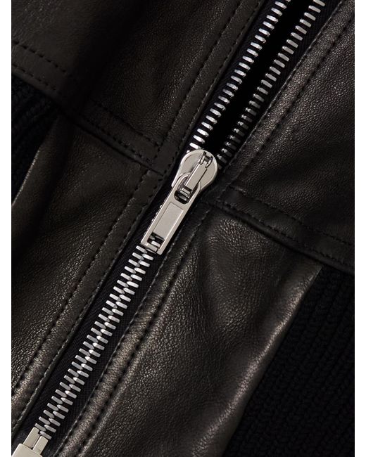 Veste Raccourcie En Cuir Rembourré Rick Owens en coloris Black