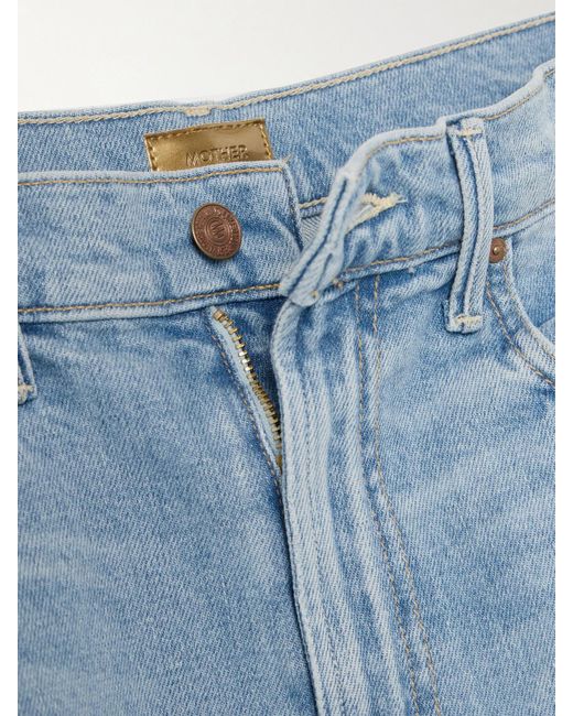 Mother Blue The Lasso Sneak High-Rise Wide-Leg Jeans