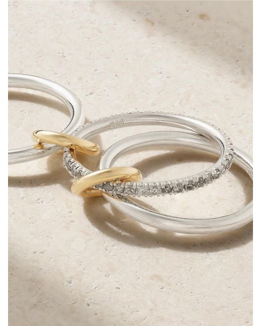 Spinelli Kilcollin Natural Sonny Sterling And 18-Karat Diamond Ring