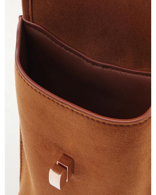 Gabriela Hearst Brown Suede Sunglasses Pouch