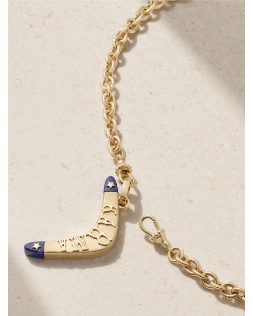Marie Lichtenberg Natural Karma 18-Karat Lapis Lazuli Necklace